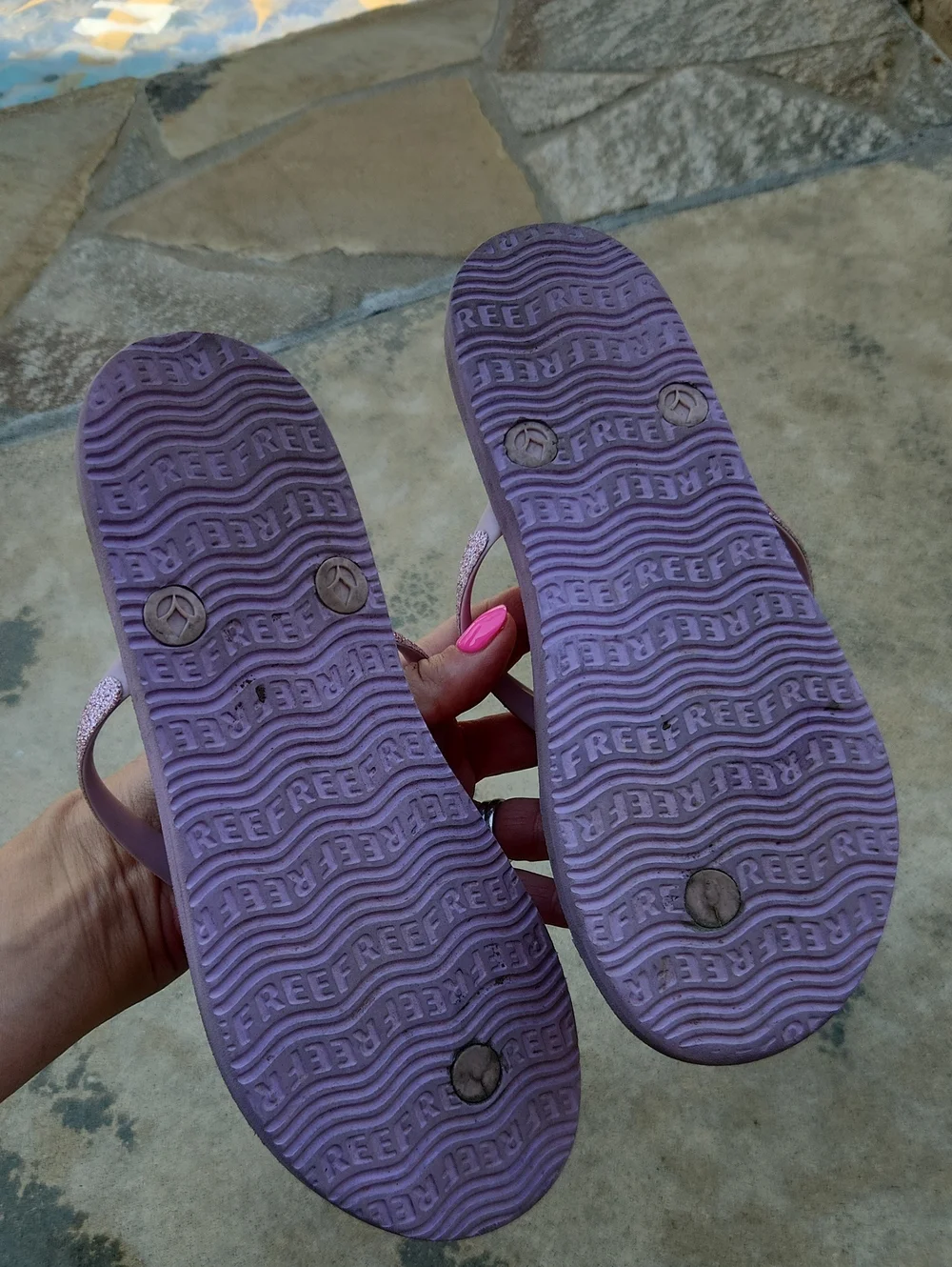 Reef Flip Flops Unicorn Purple Pink 4 5